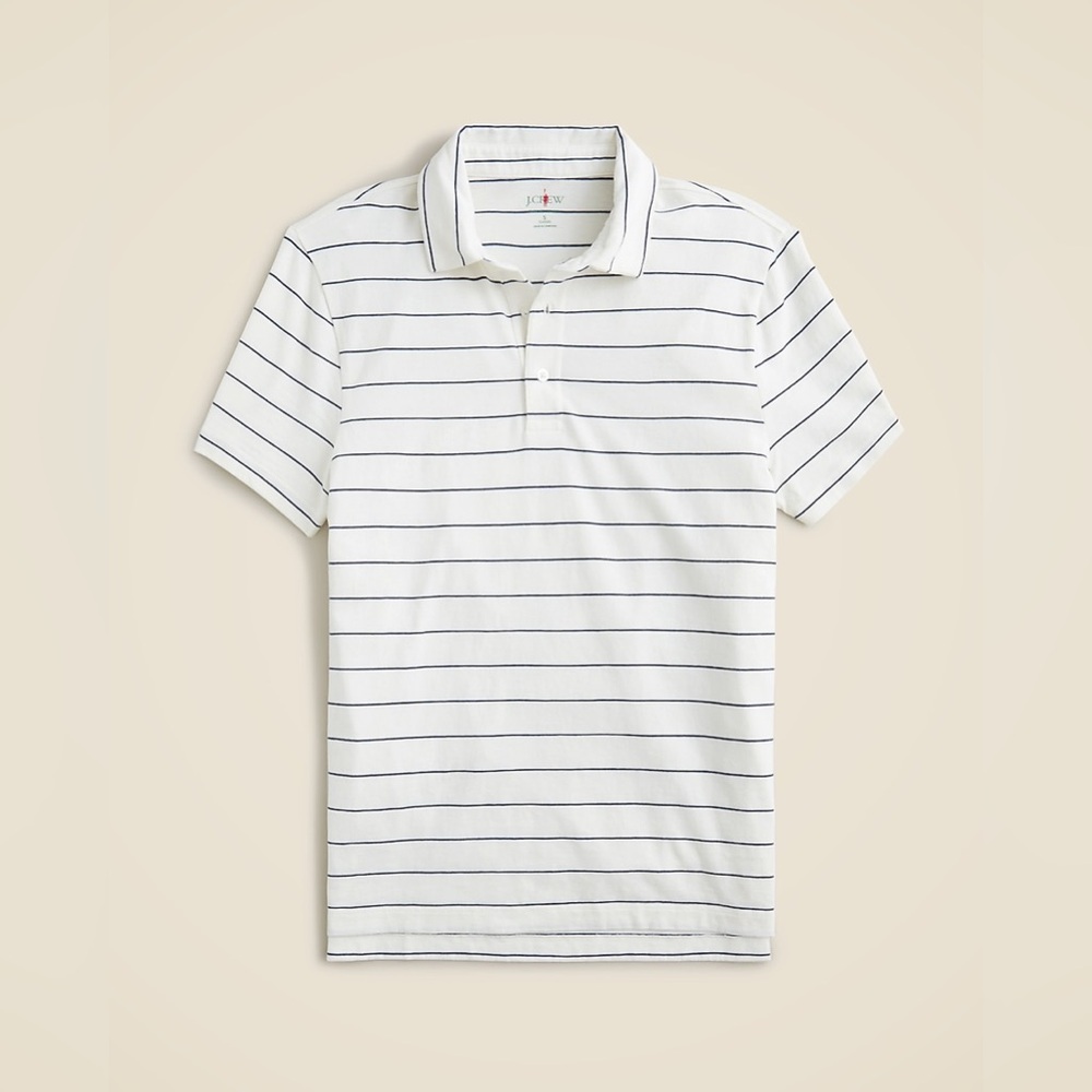J. Crew Sueded cotton polo shirt